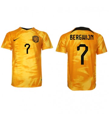 Holland Steven Bergwijn #7 Replika Hjemmebanetrøje VM 2022 Kortærmet